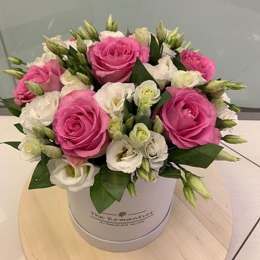 Букет цветов "Шляпная коробка Жаклин"